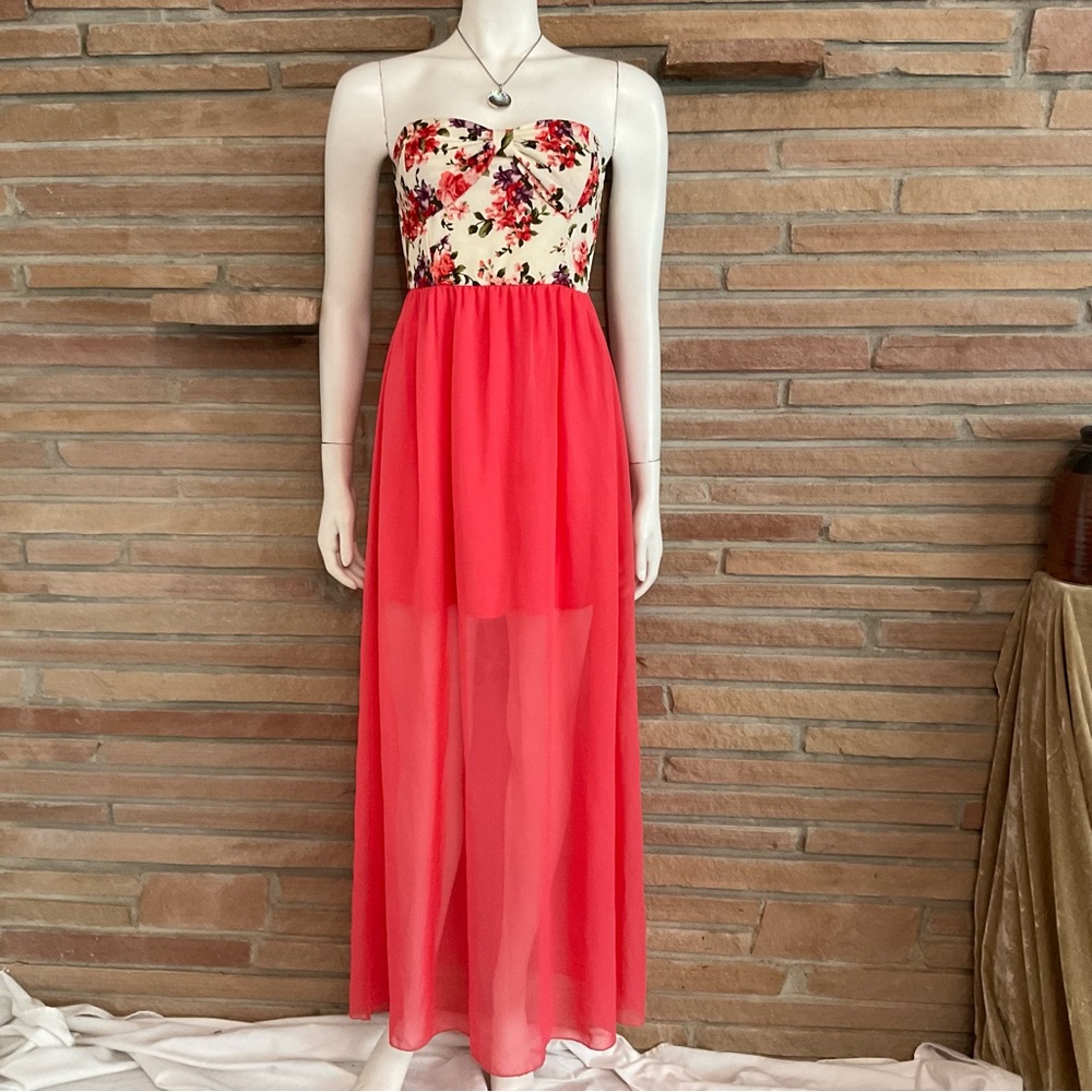 Papaya Strapless Maxi Dress Medium - Picture 4 of 8